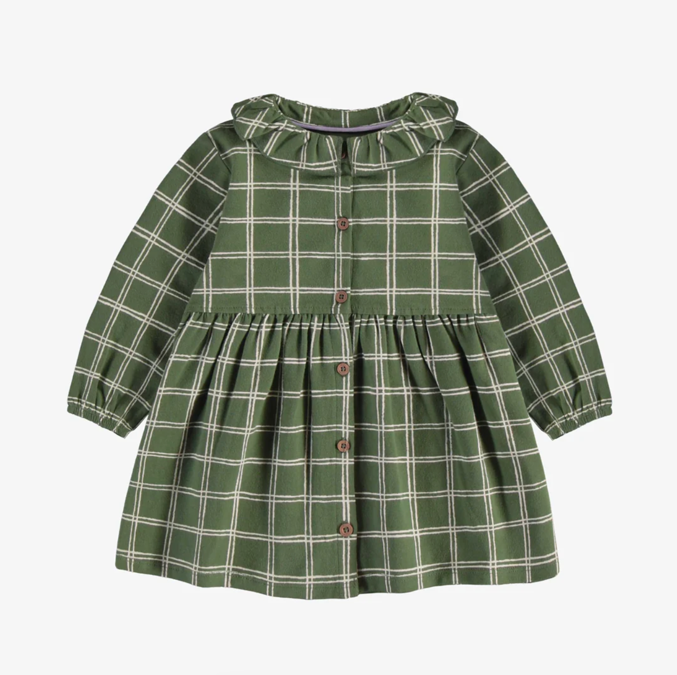 Evergreen Plaid Ruffle Dress - Baby