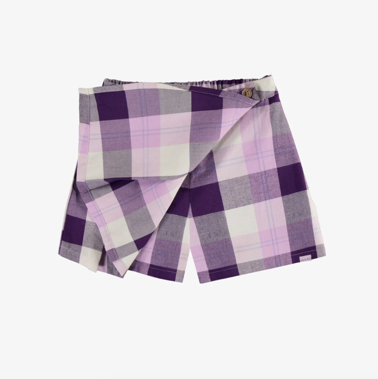 Cream + Purple Plaid Skort