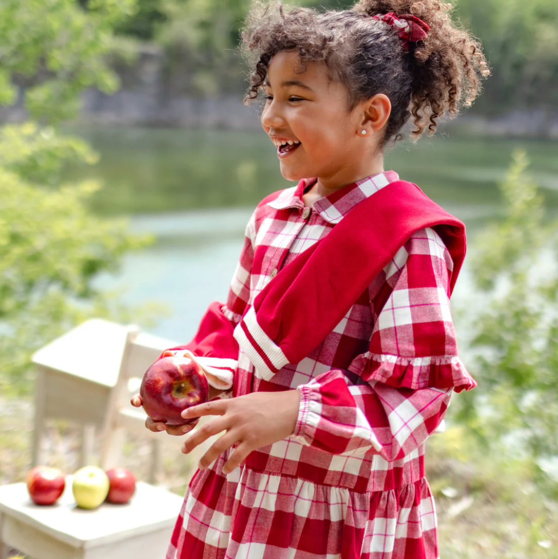 Red Delicious Plaid Dress - Child