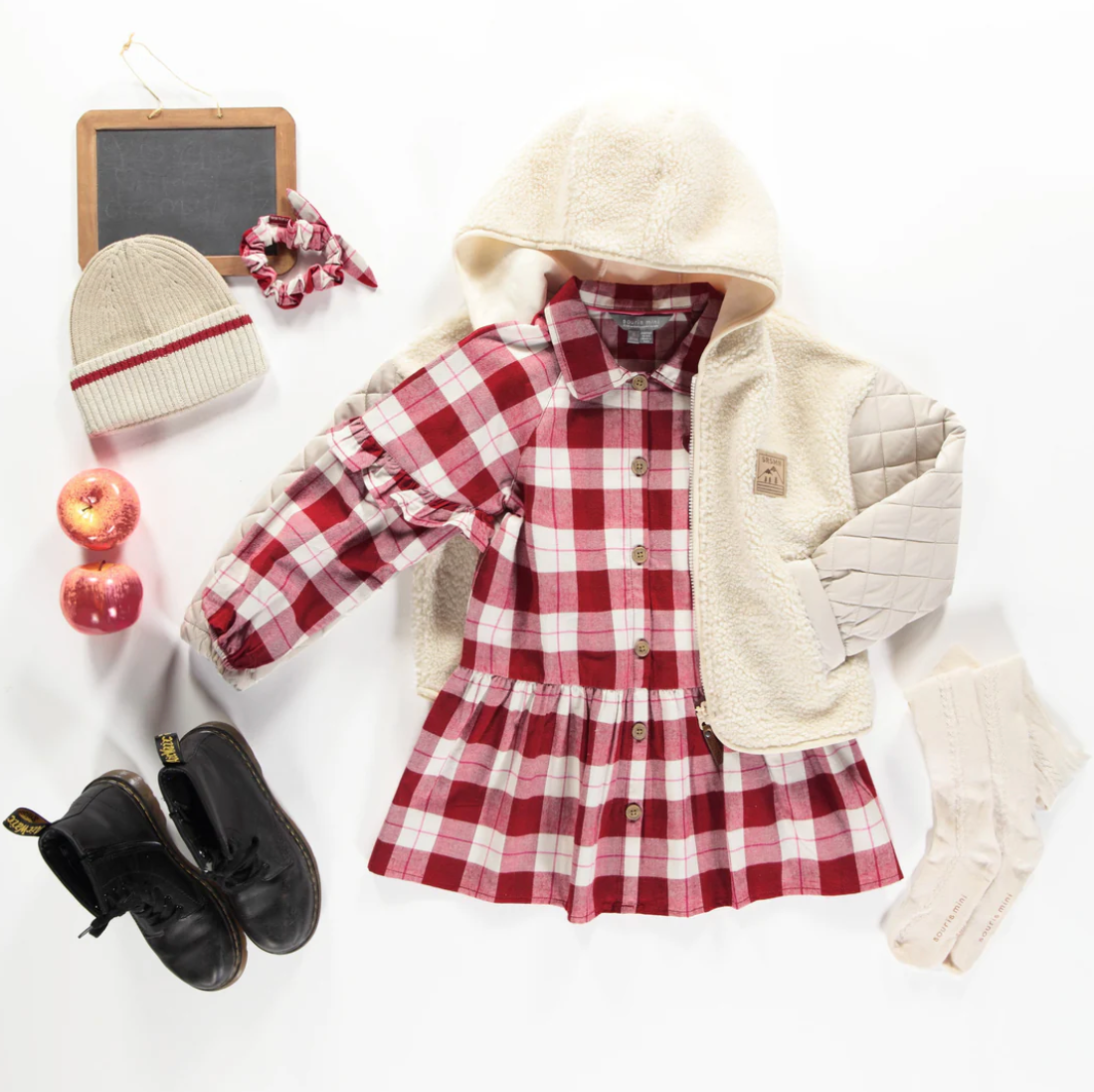 Red Delicious Plaid Dress - Child