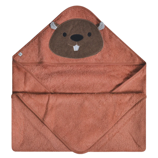 NEW - Baby Hooded Towel - Beaver