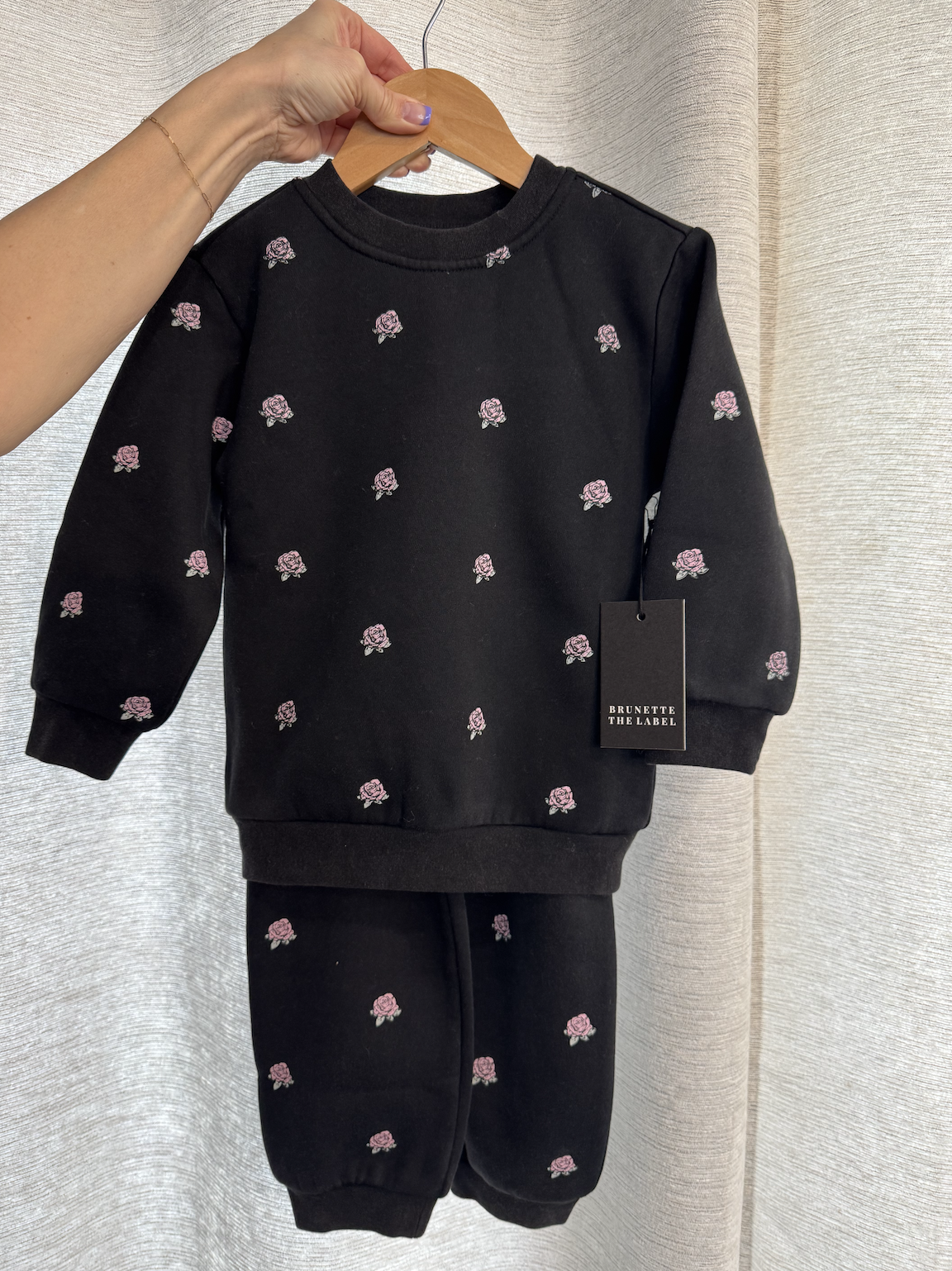 Vintage Rose Black Jogger