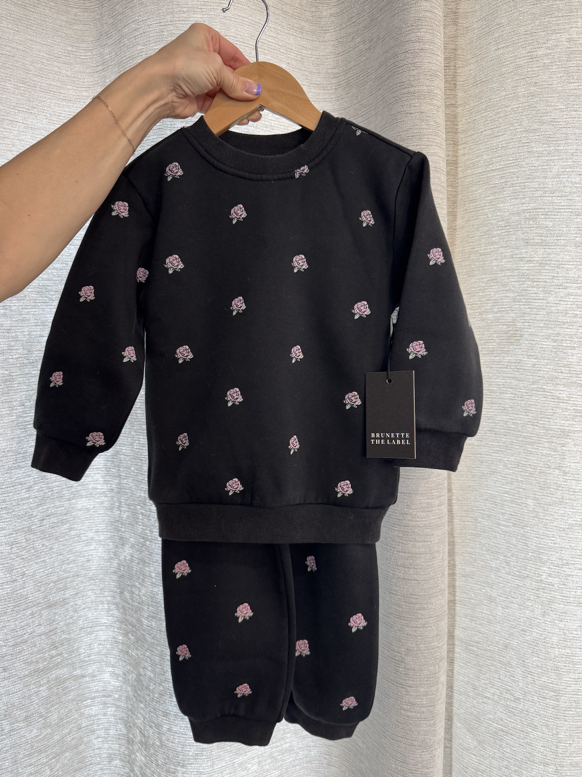 Vintage Rose Black Jogger