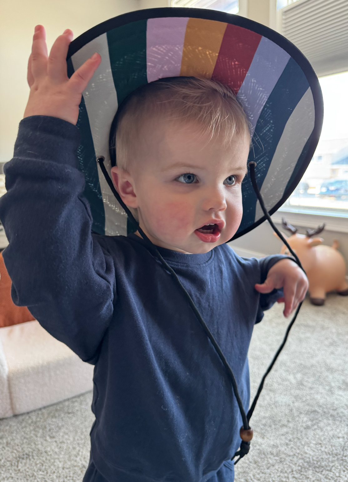Colourblock Straw Beach Hat