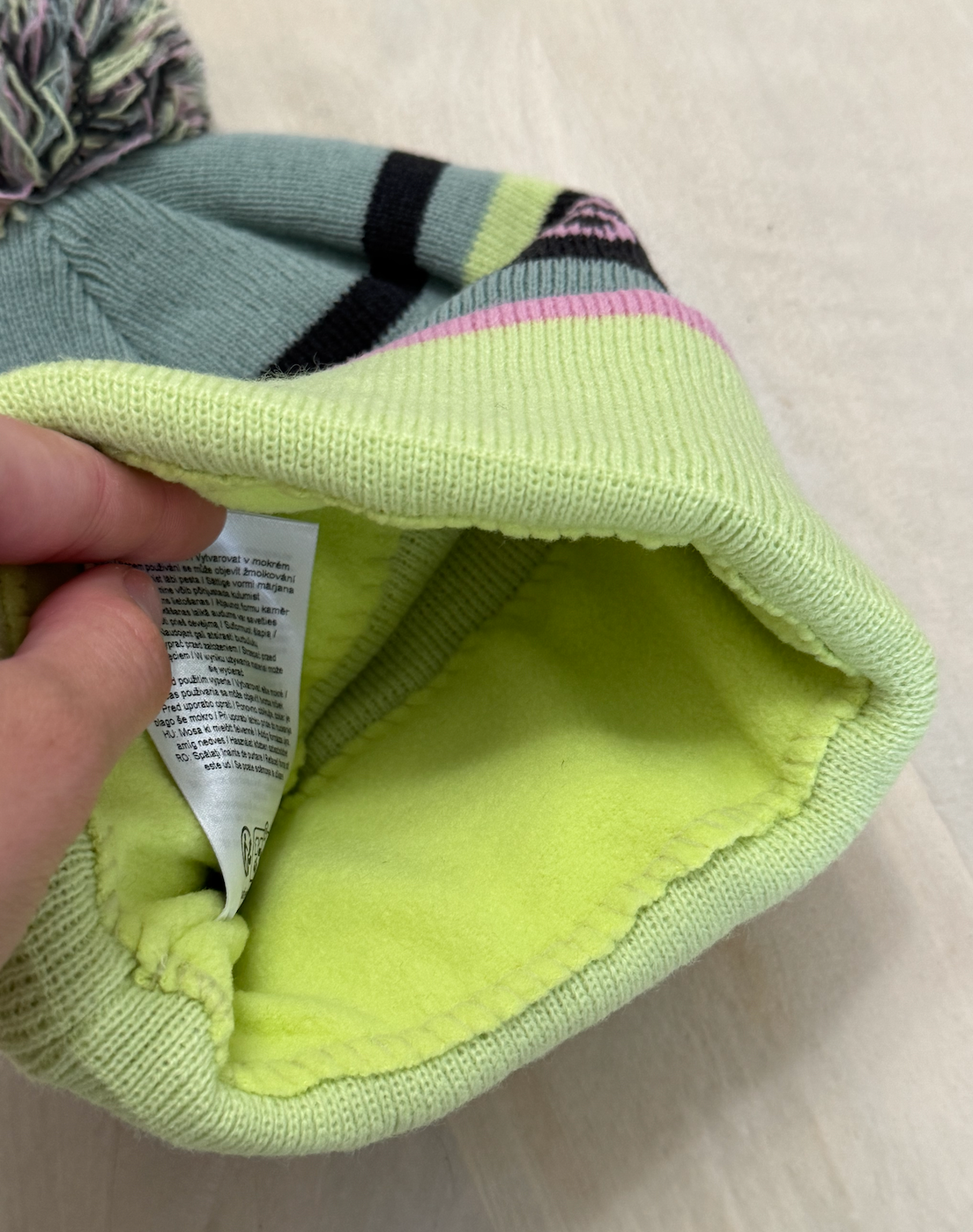 Lime & Pink Toque