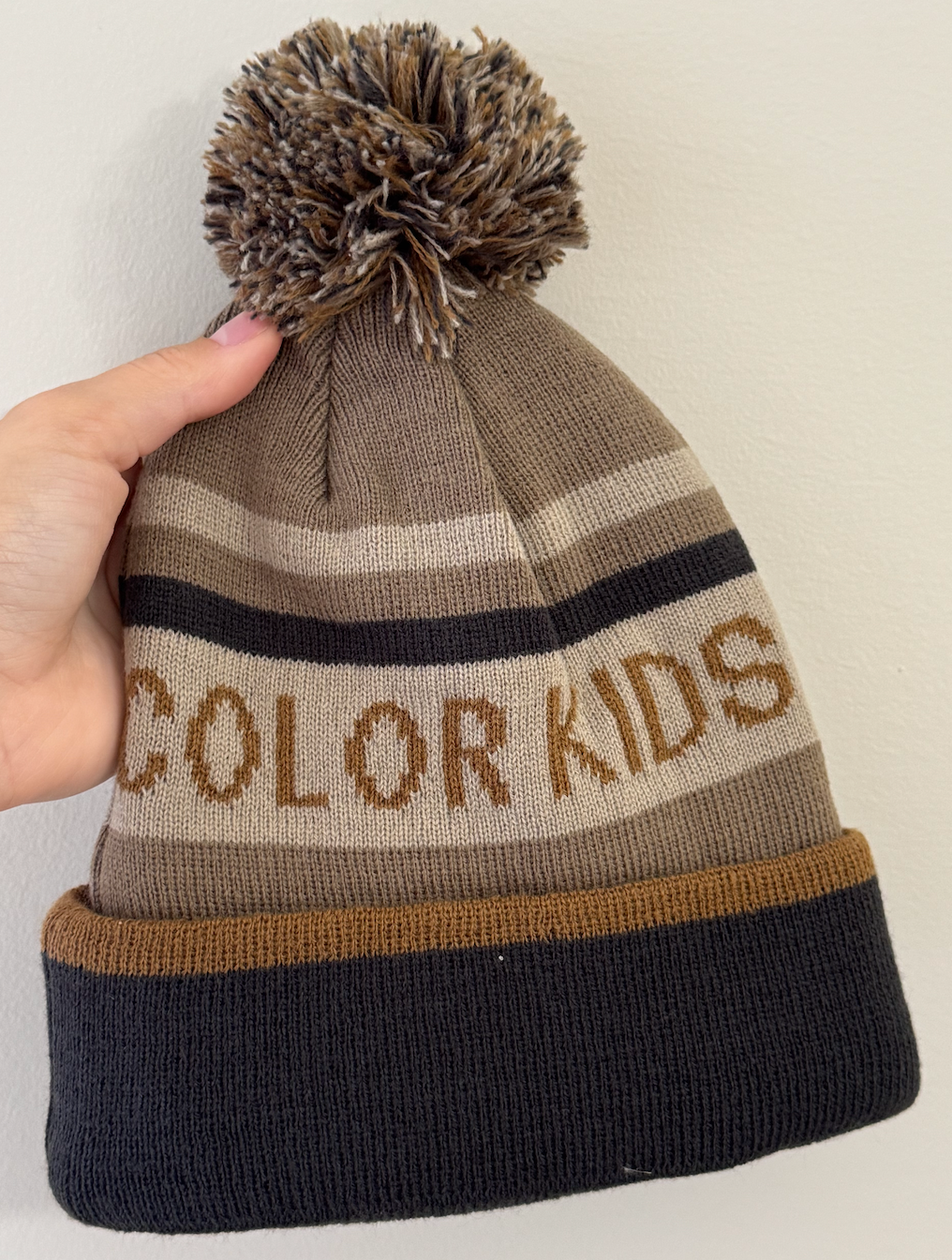 Beige & Black Toque
