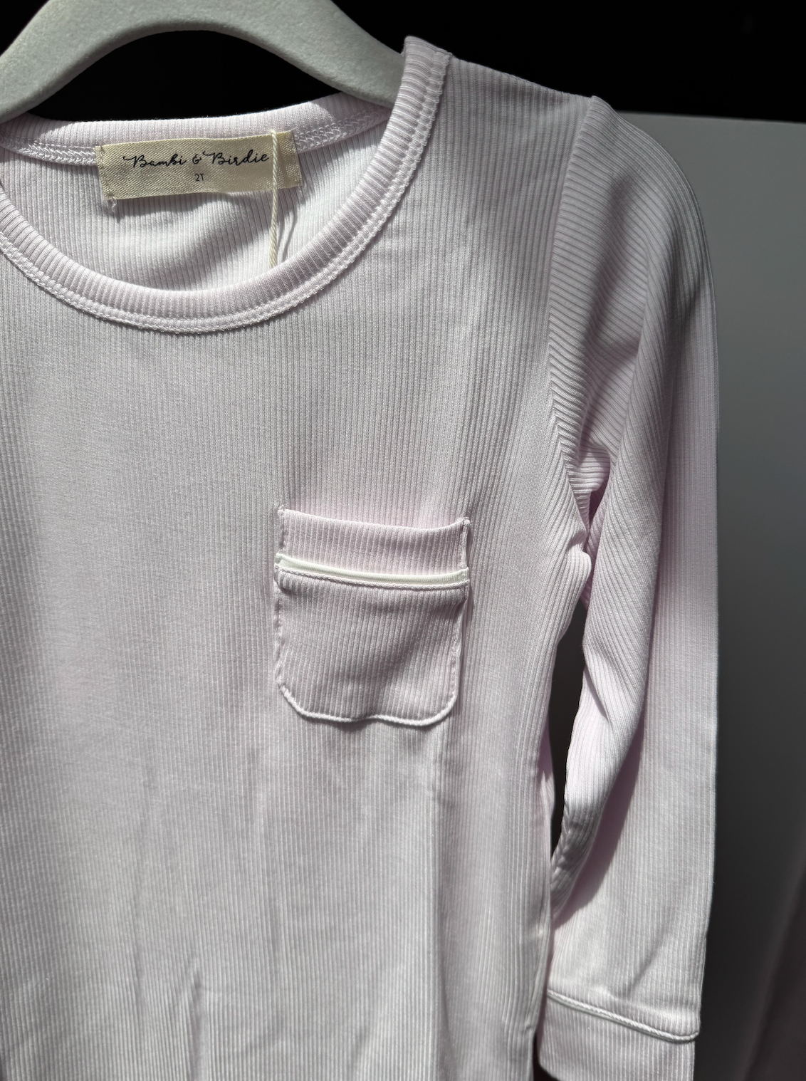 Pastel Pink Ribbed Set