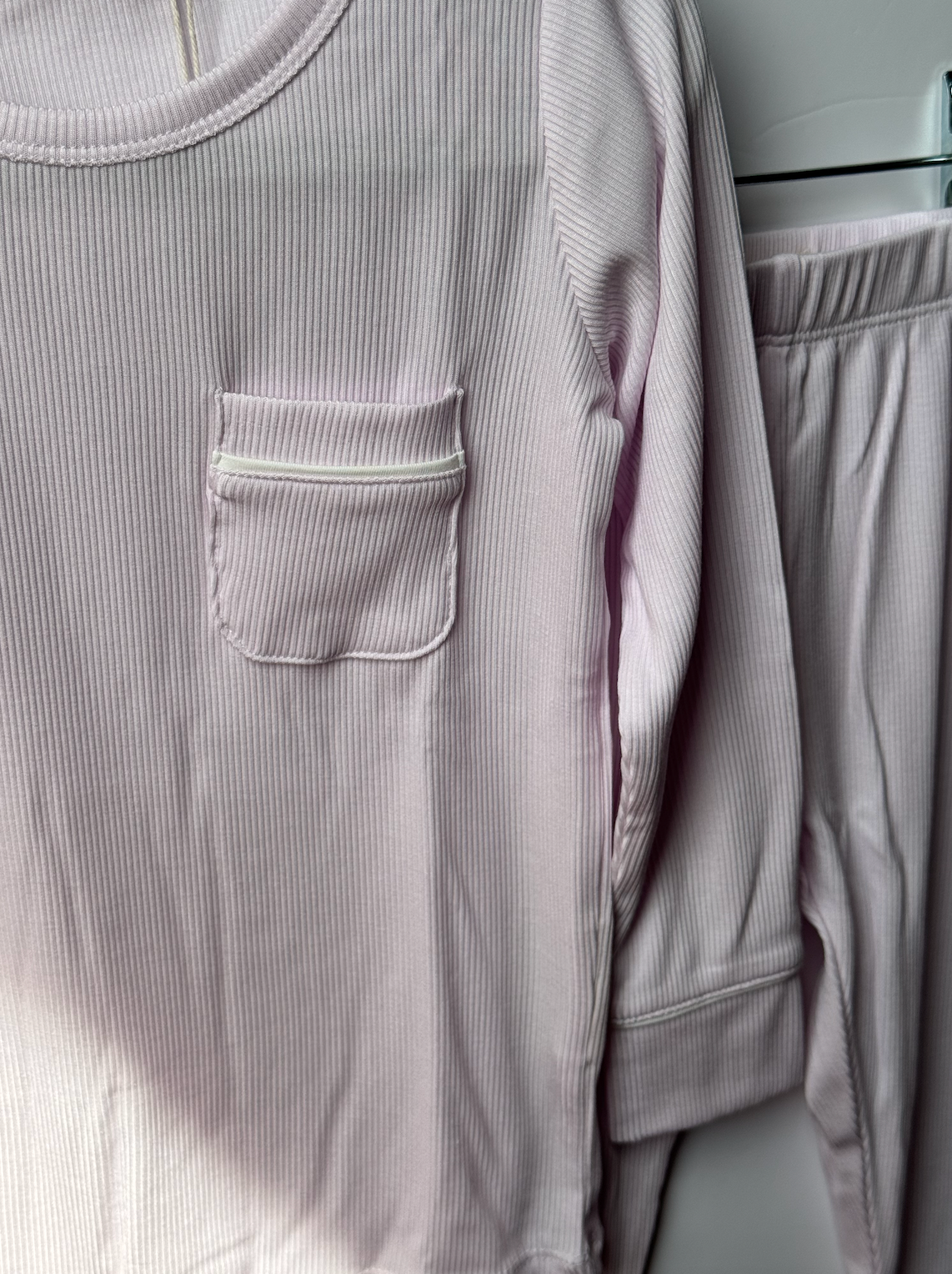 Pastel Pink Ribbed Set