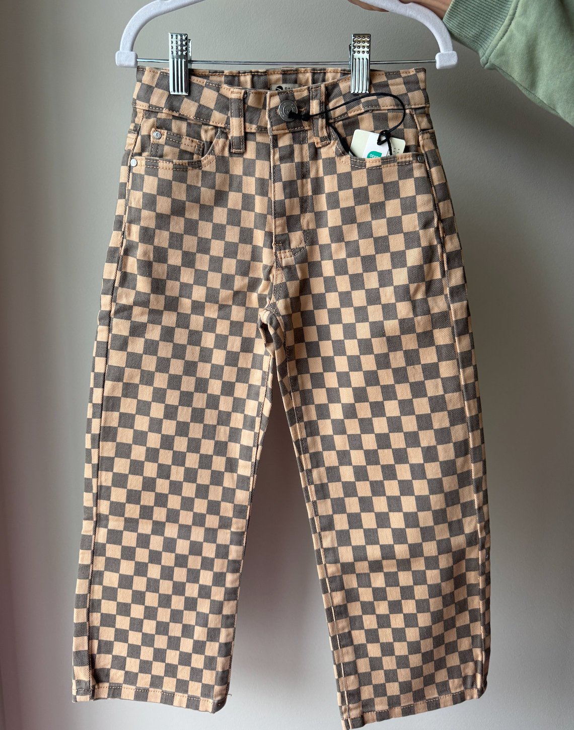 Checkerboard Denim Jeans