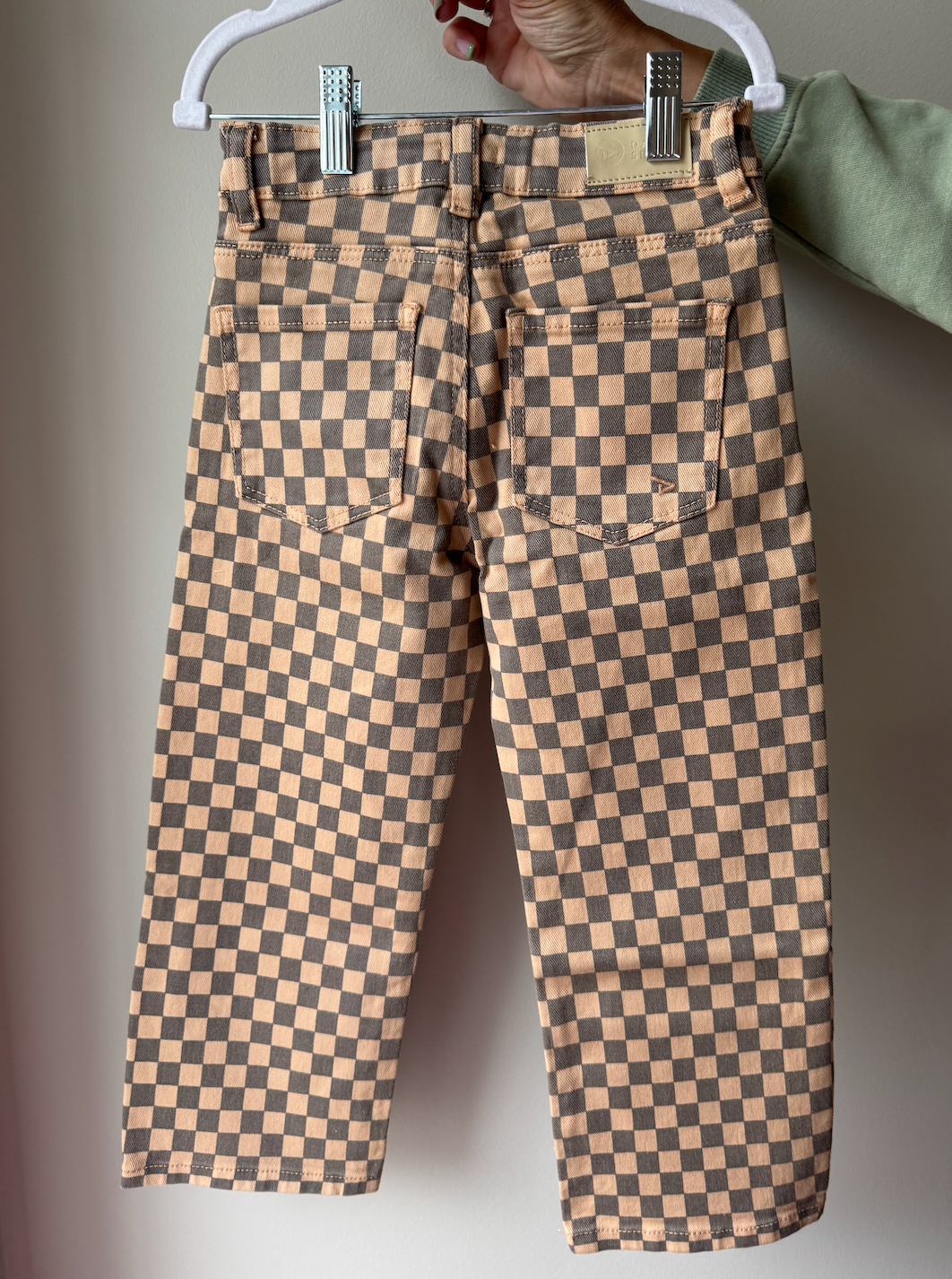 Checkerboard Denim Jeans