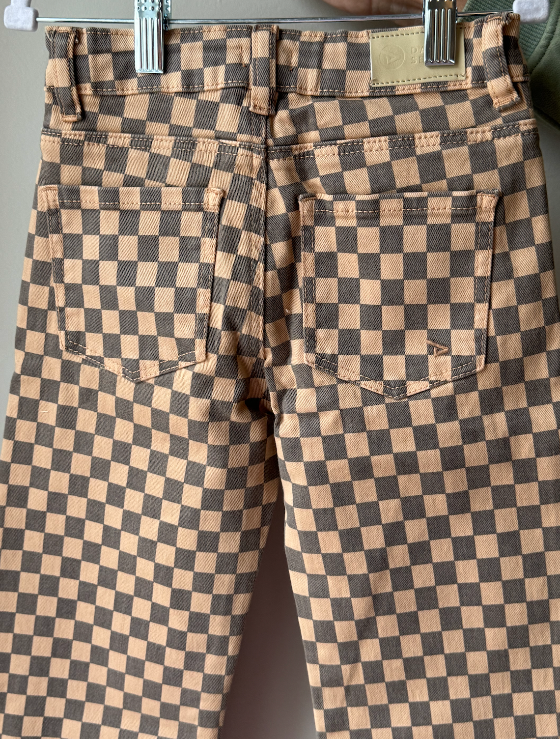 Checkerboard Denim Jeans