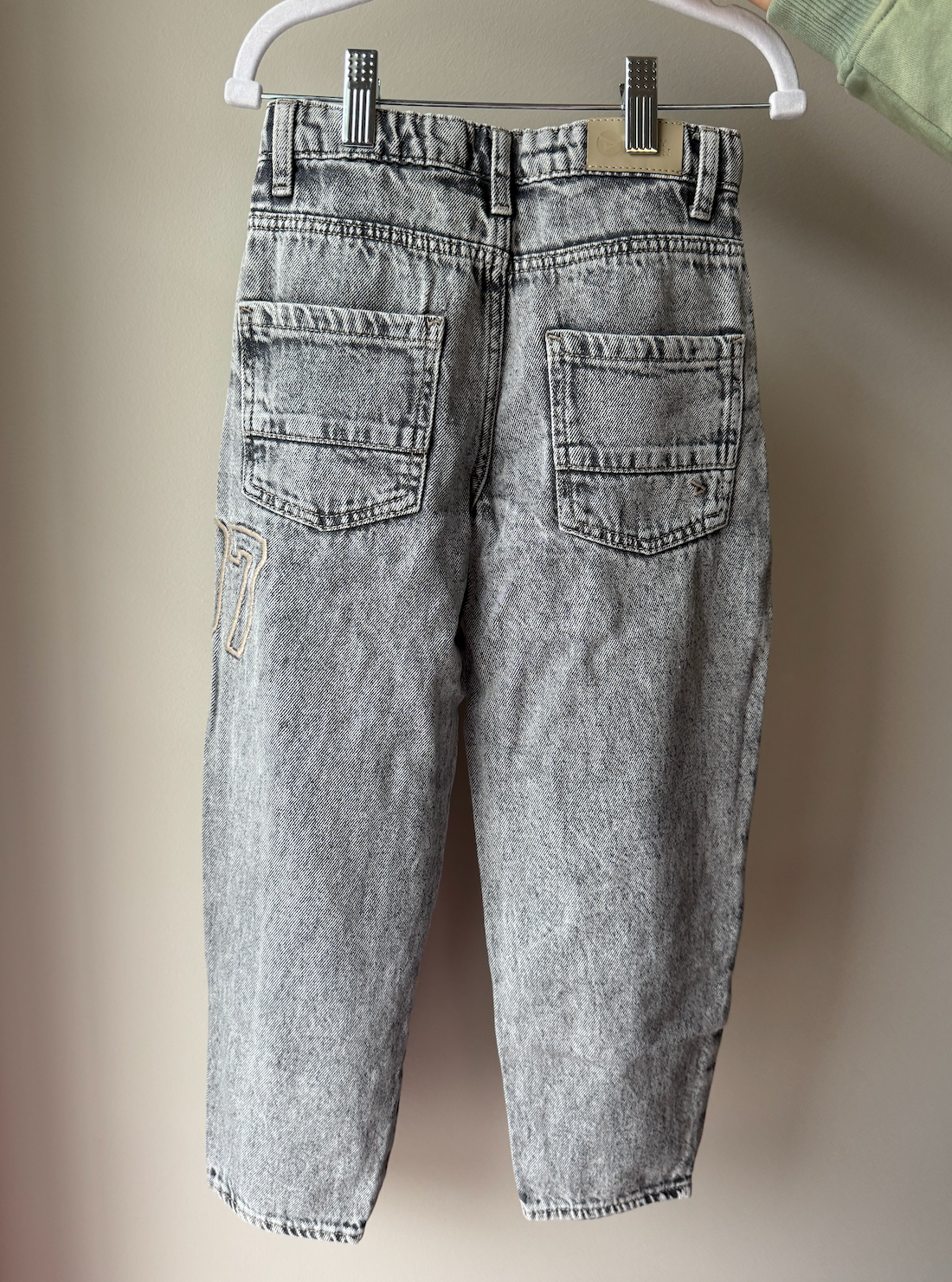 Washed Grey Barrel Jeans
