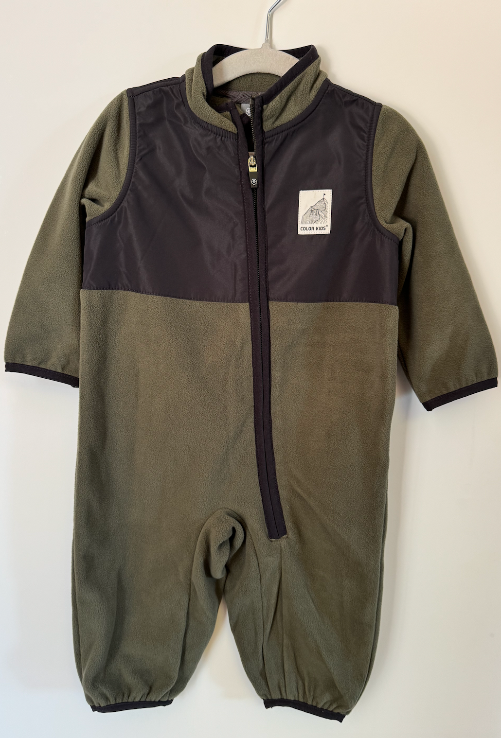 Olive Baby Fleece Suit