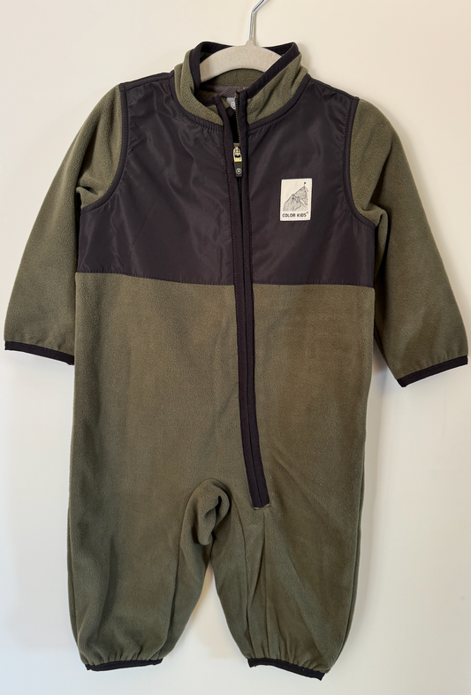 Olive Baby Fleece Suit