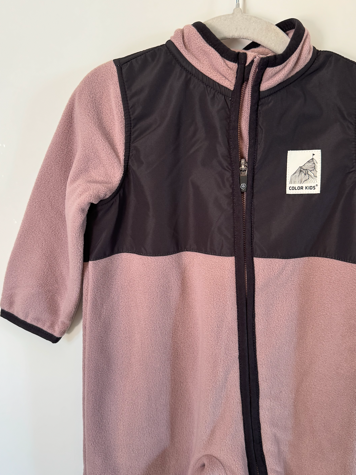 Dusty Rose Baby Fleece Suit