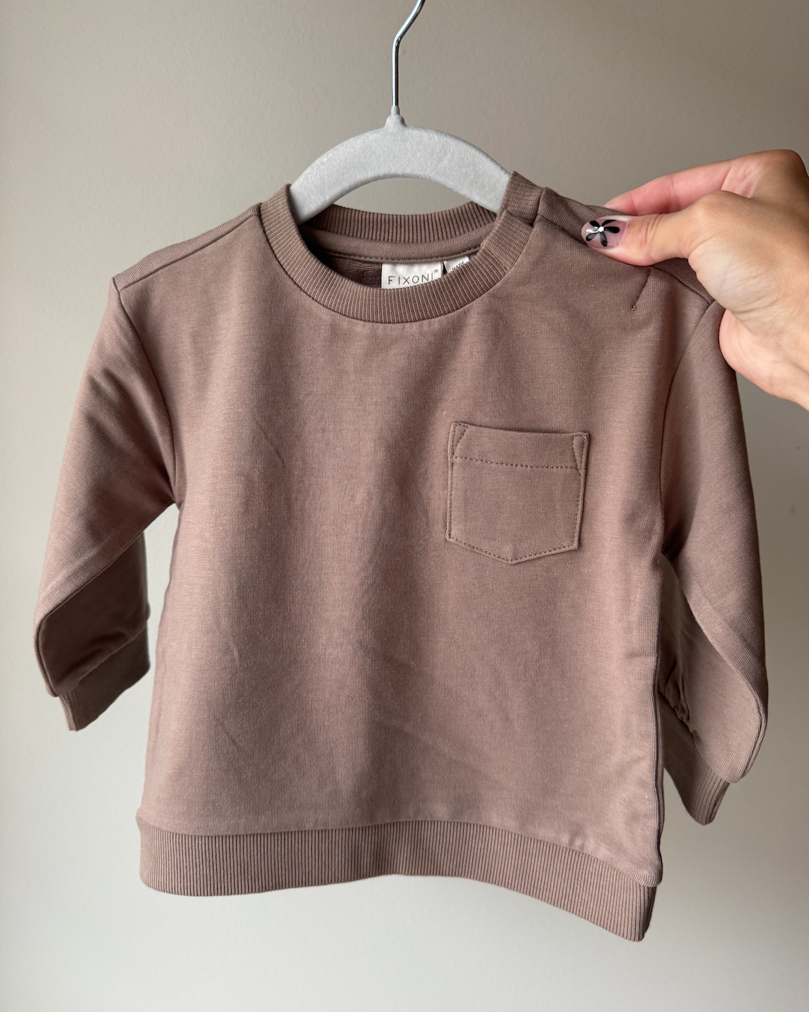 Cocoa Pocket Crewneck