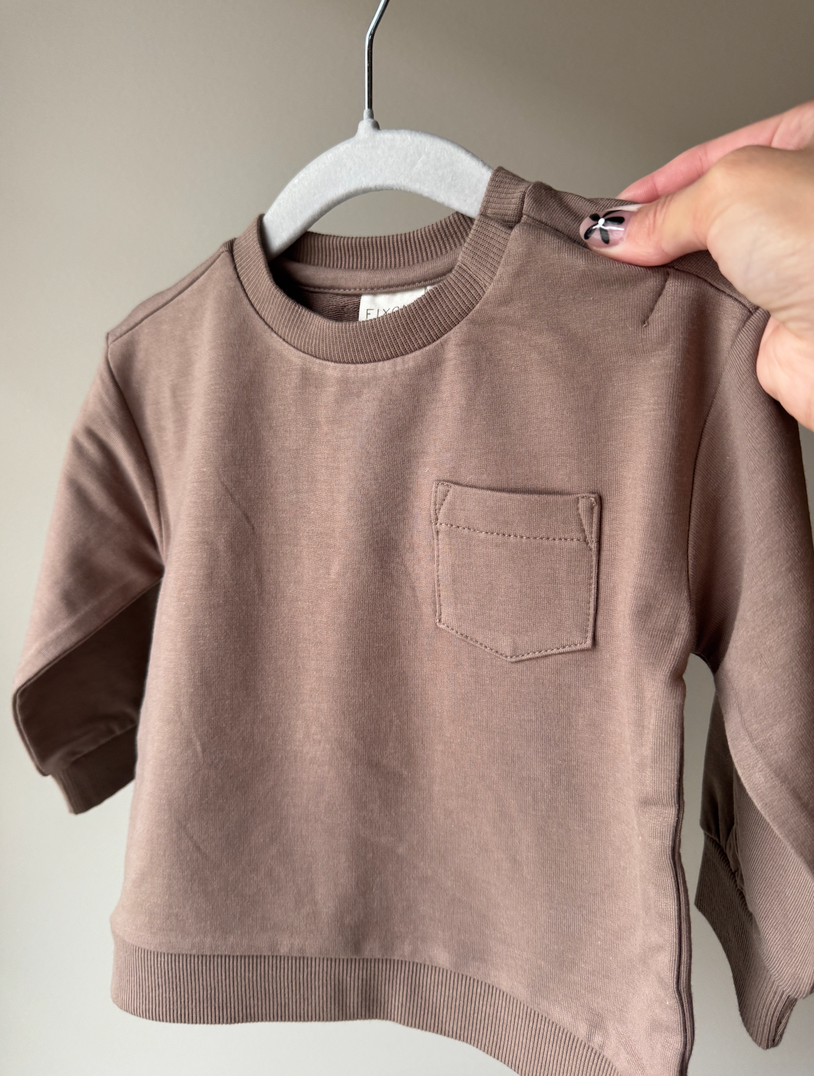 Cocoa Pocket Crewneck