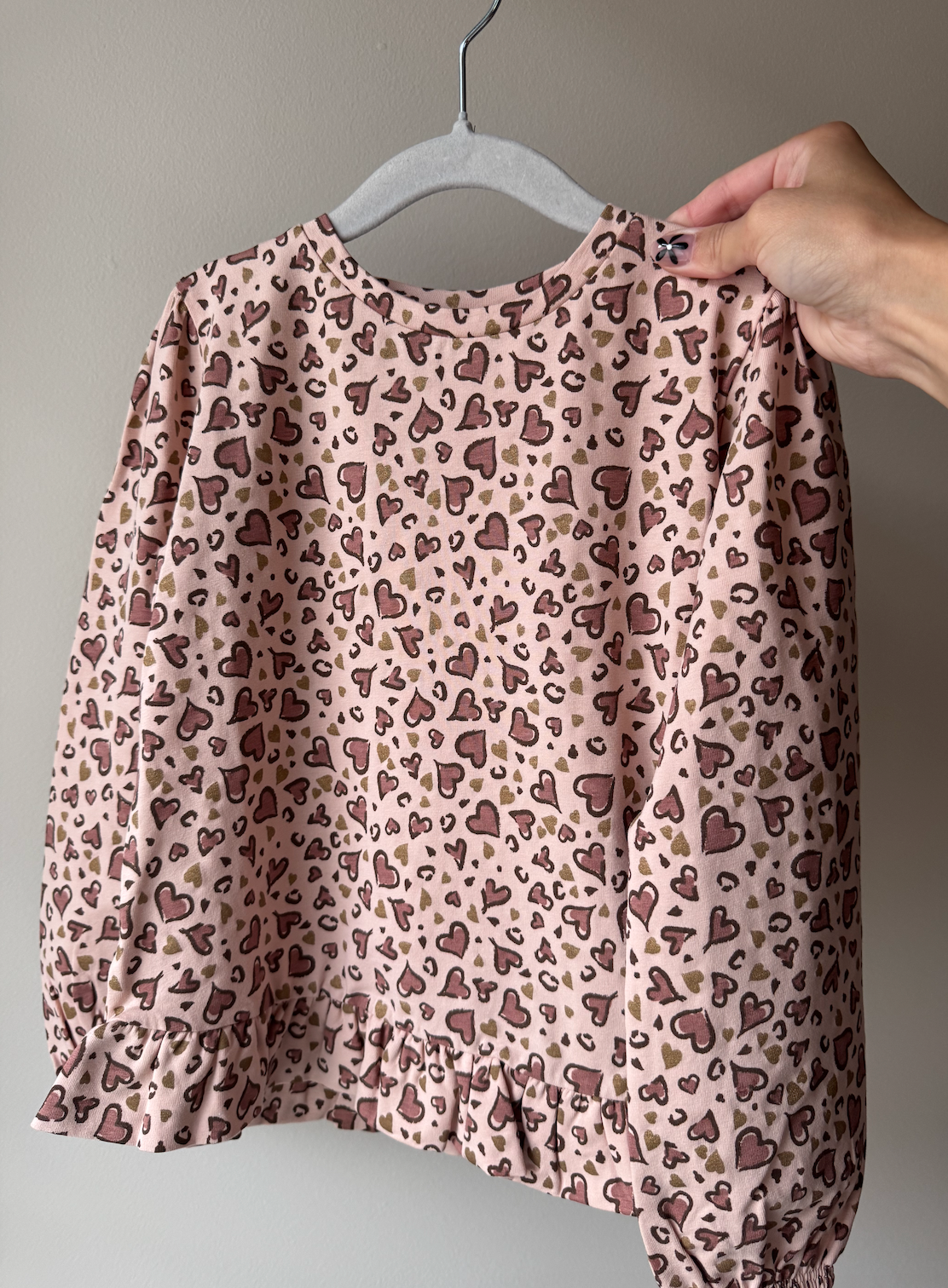 Pink & Cheetah Heart Long Sleeve