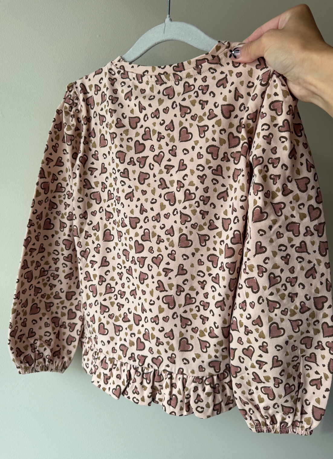 Pink & Cheetah Heart Long Sleeve