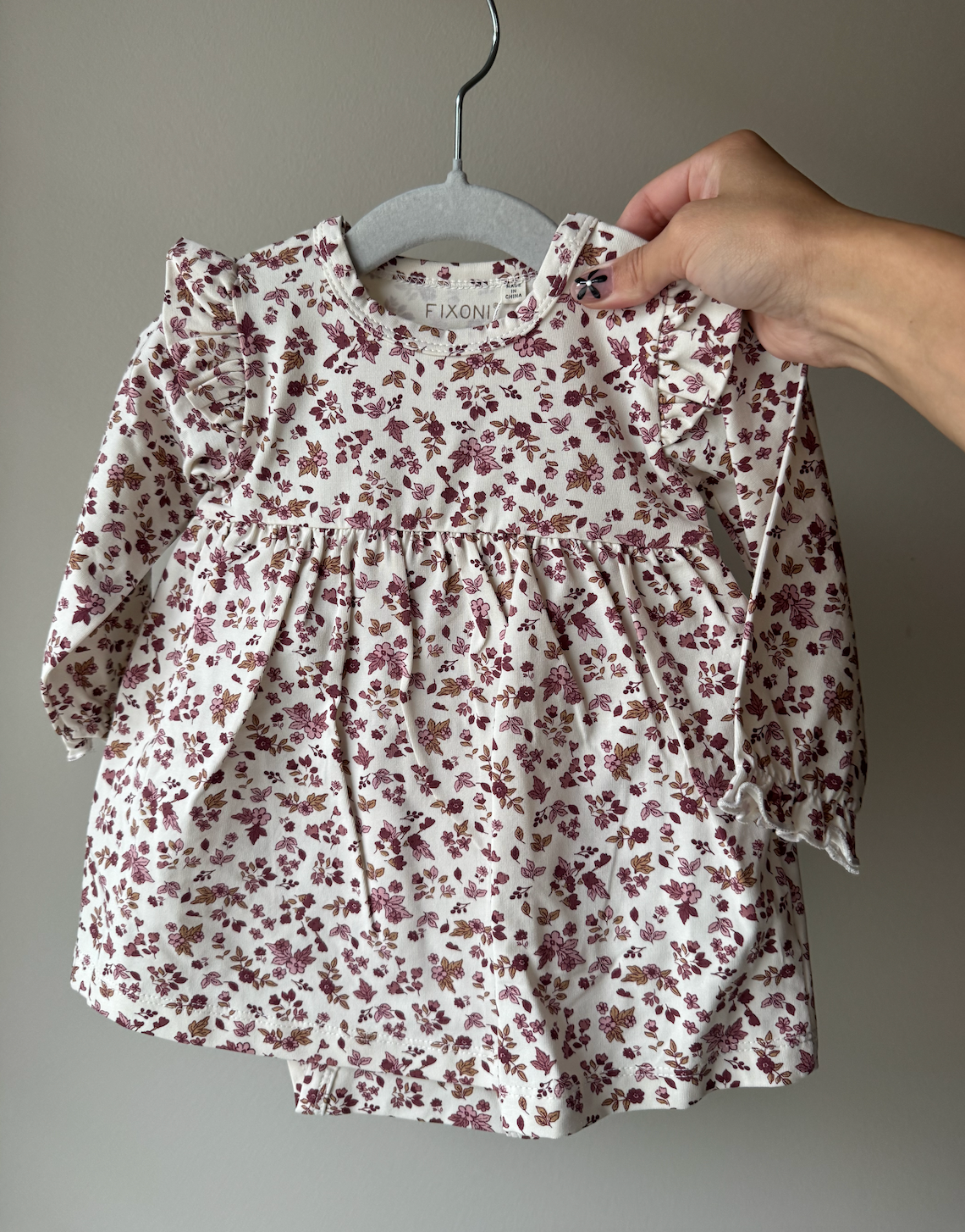 Autumn Bloom Long Sleeve Onesie Dress