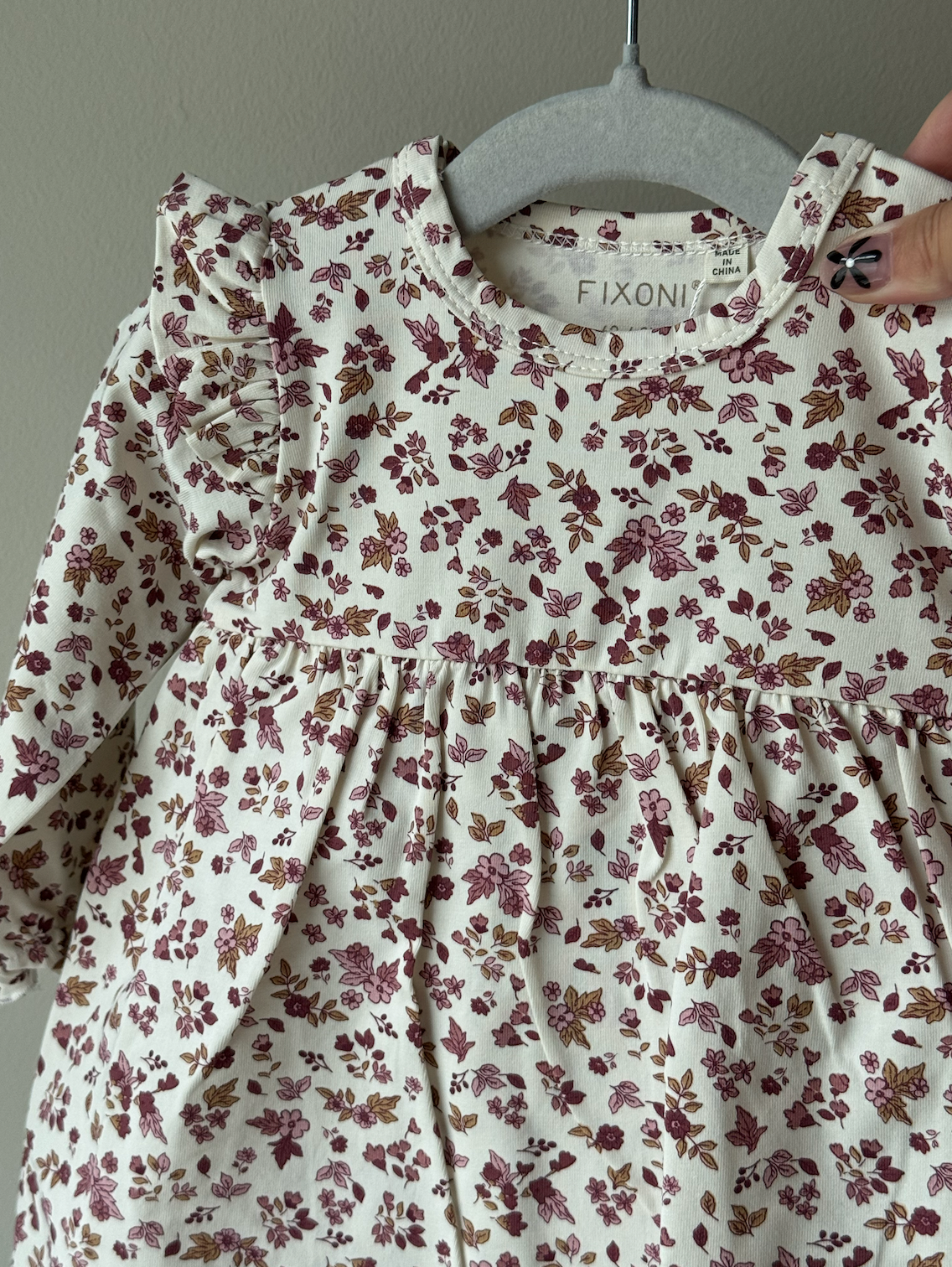 Autumn Bloom Long Sleeve Onesie Dress