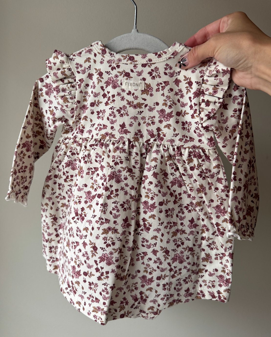 Autumn Bloom Long Sleeve Onesie Dress