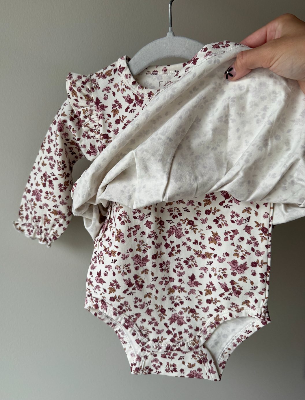 Autumn Bloom Long Sleeve Onesie Dress
