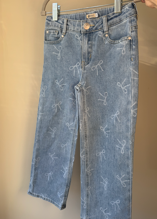 Bow Print Jeans