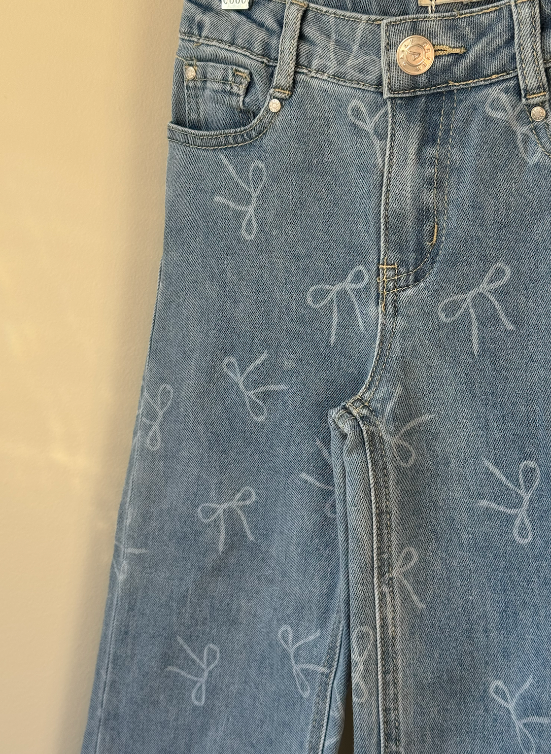 Bow Print Jeans