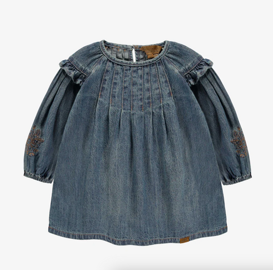 Ruffled Denim Dress