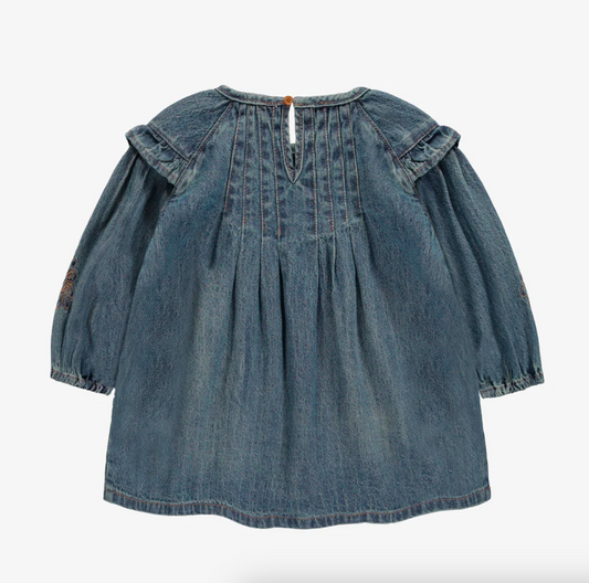 Ruffled Denim Dress