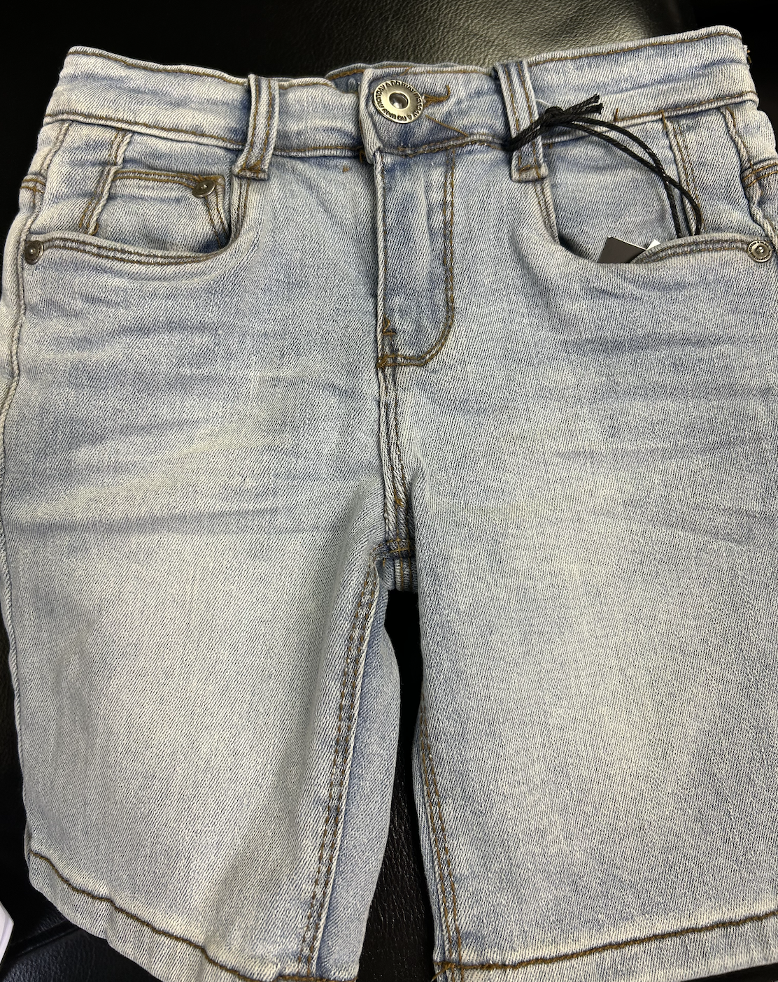 Grey Denim Shorts