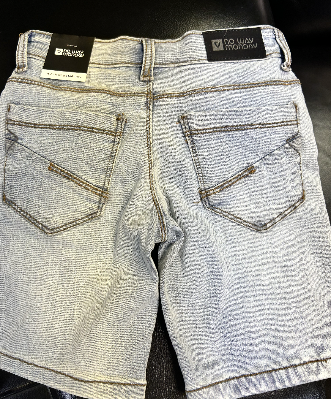 Grey Denim Shorts
