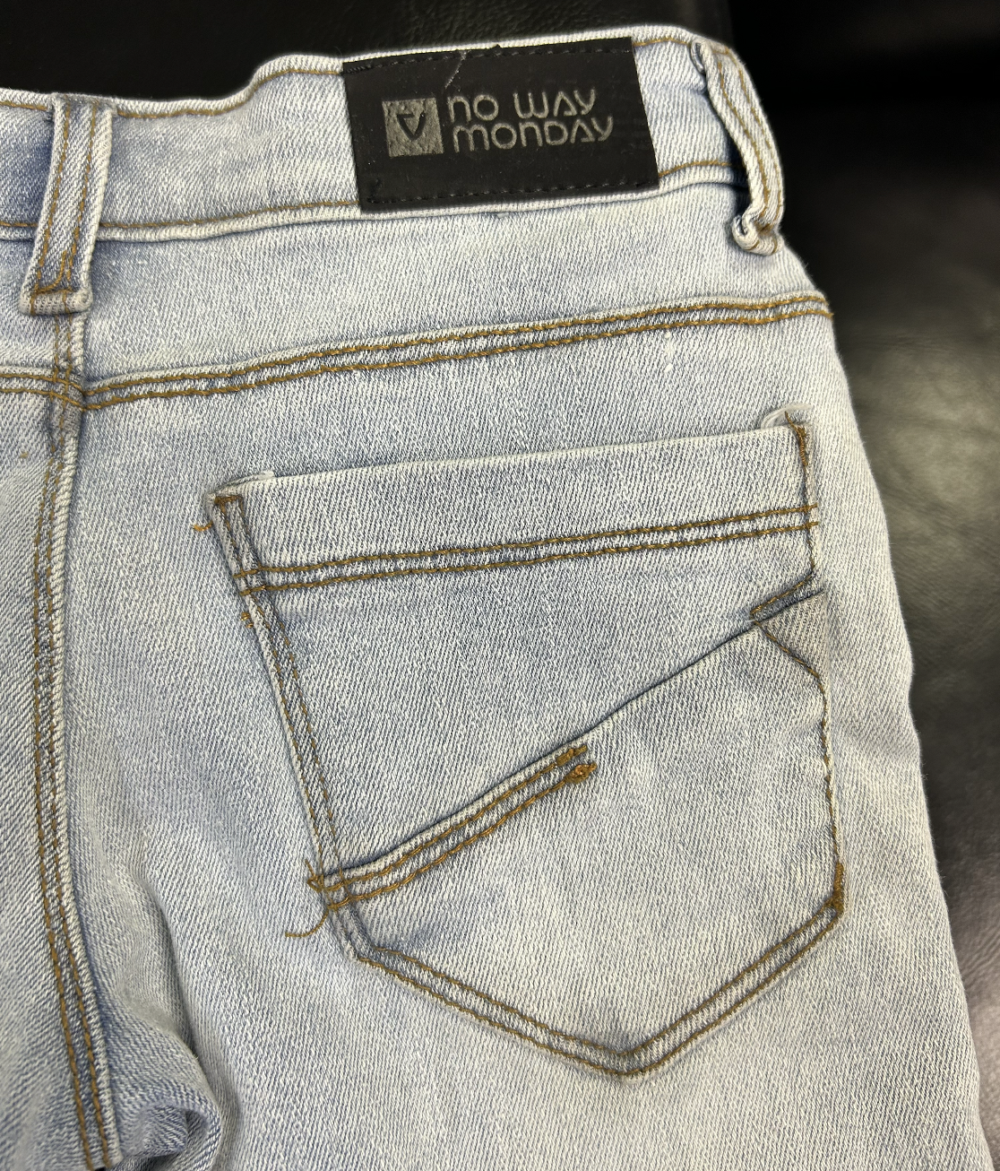 Grey Denim Shorts
