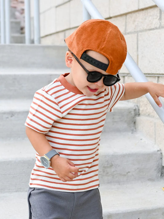 Terracotta Ribbed T-Shirt