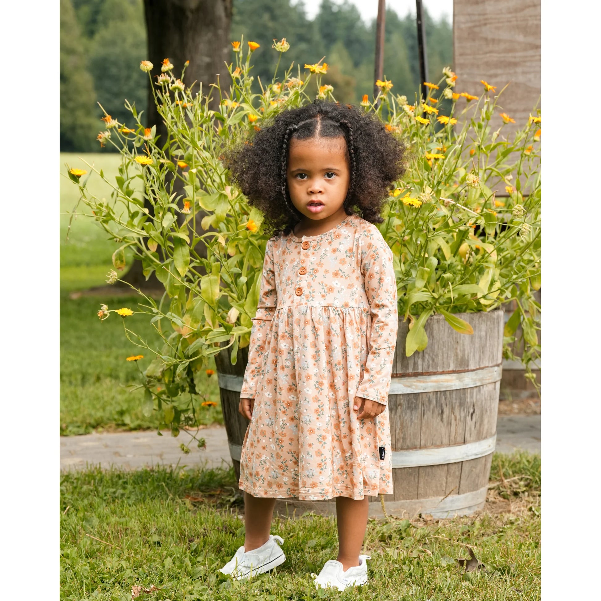 Peplum Dress - Amber Garden