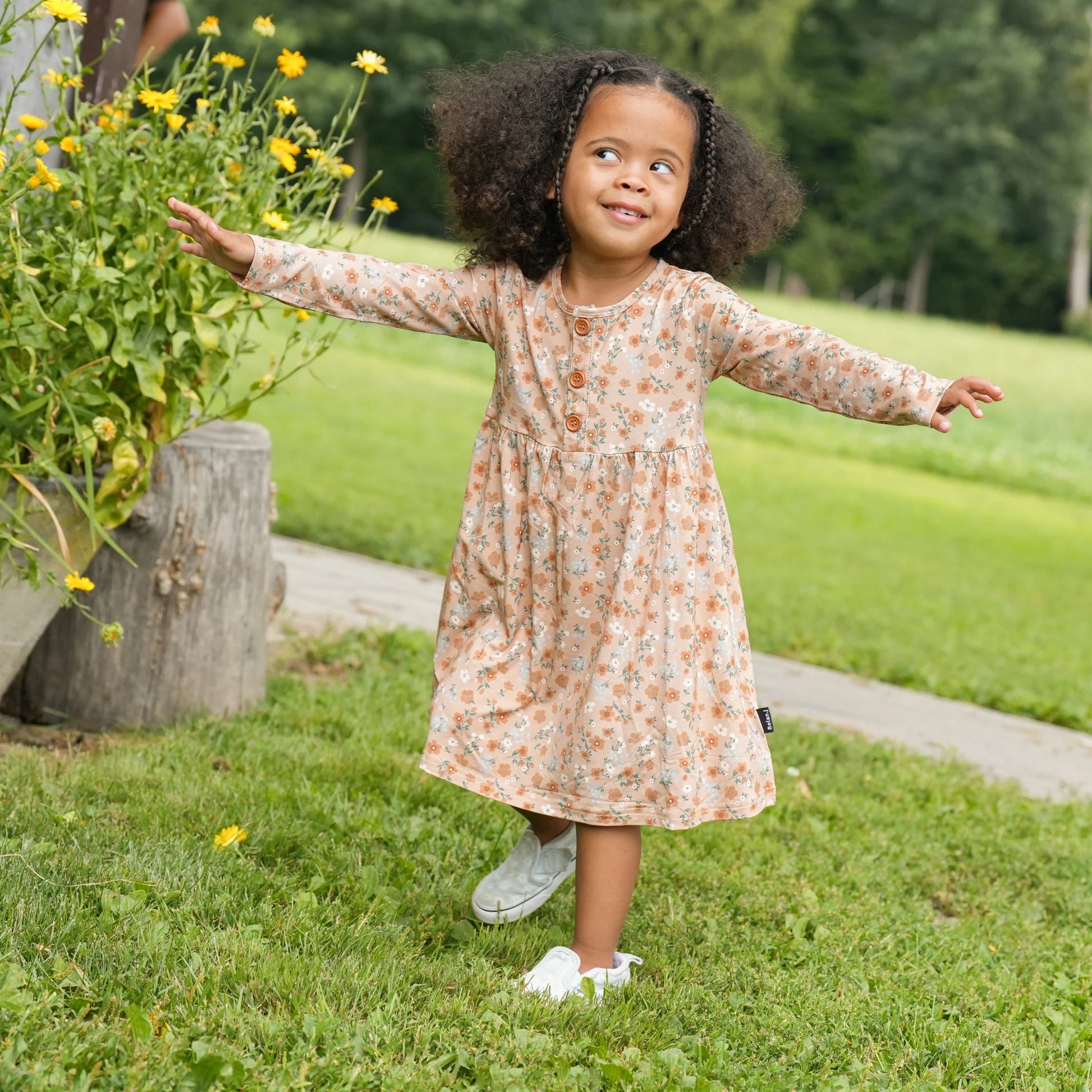 Peplum Dress - Amber Garden