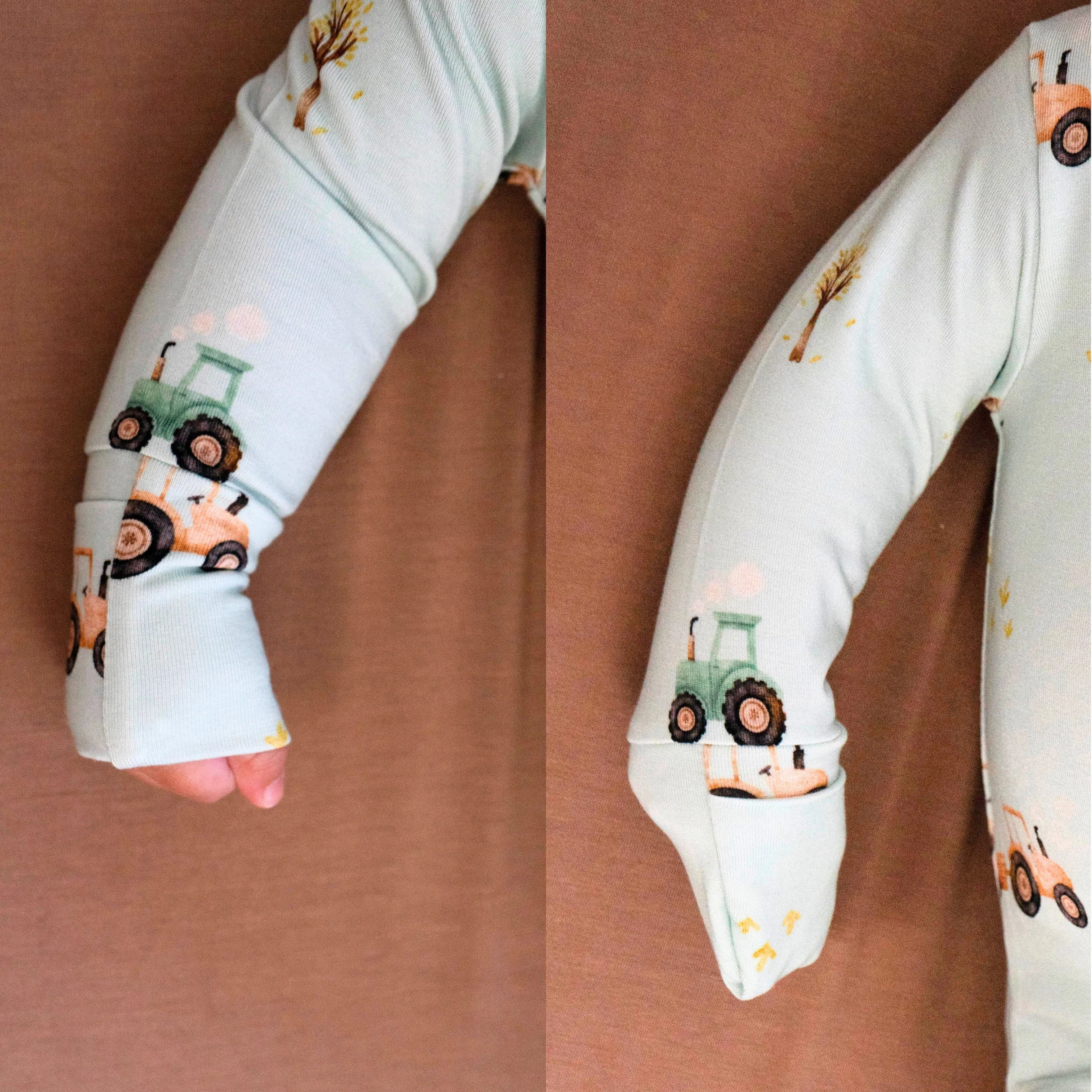 Footed Zipper Sleeper - Tractors