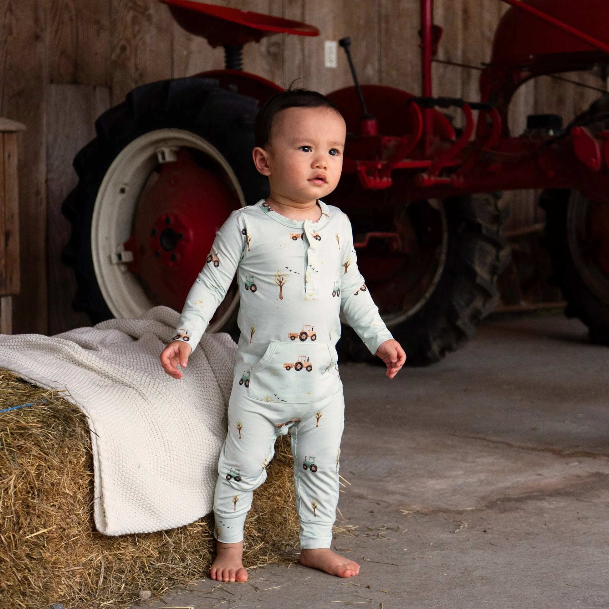 Pocket Romper - Tractors