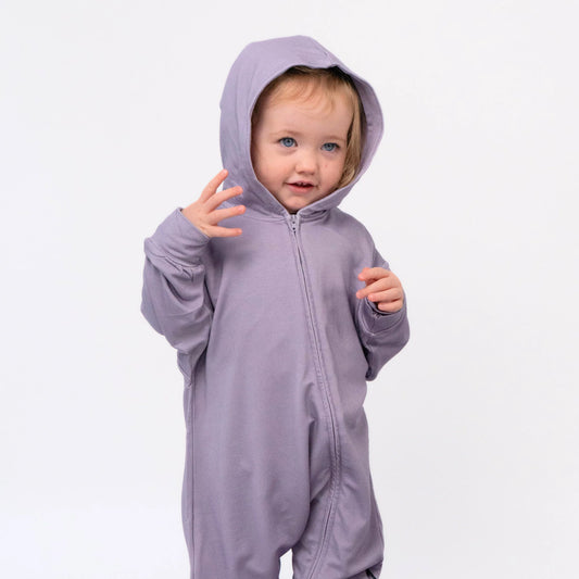 Baggy Hoodie Jumpsuit - Periwinkle