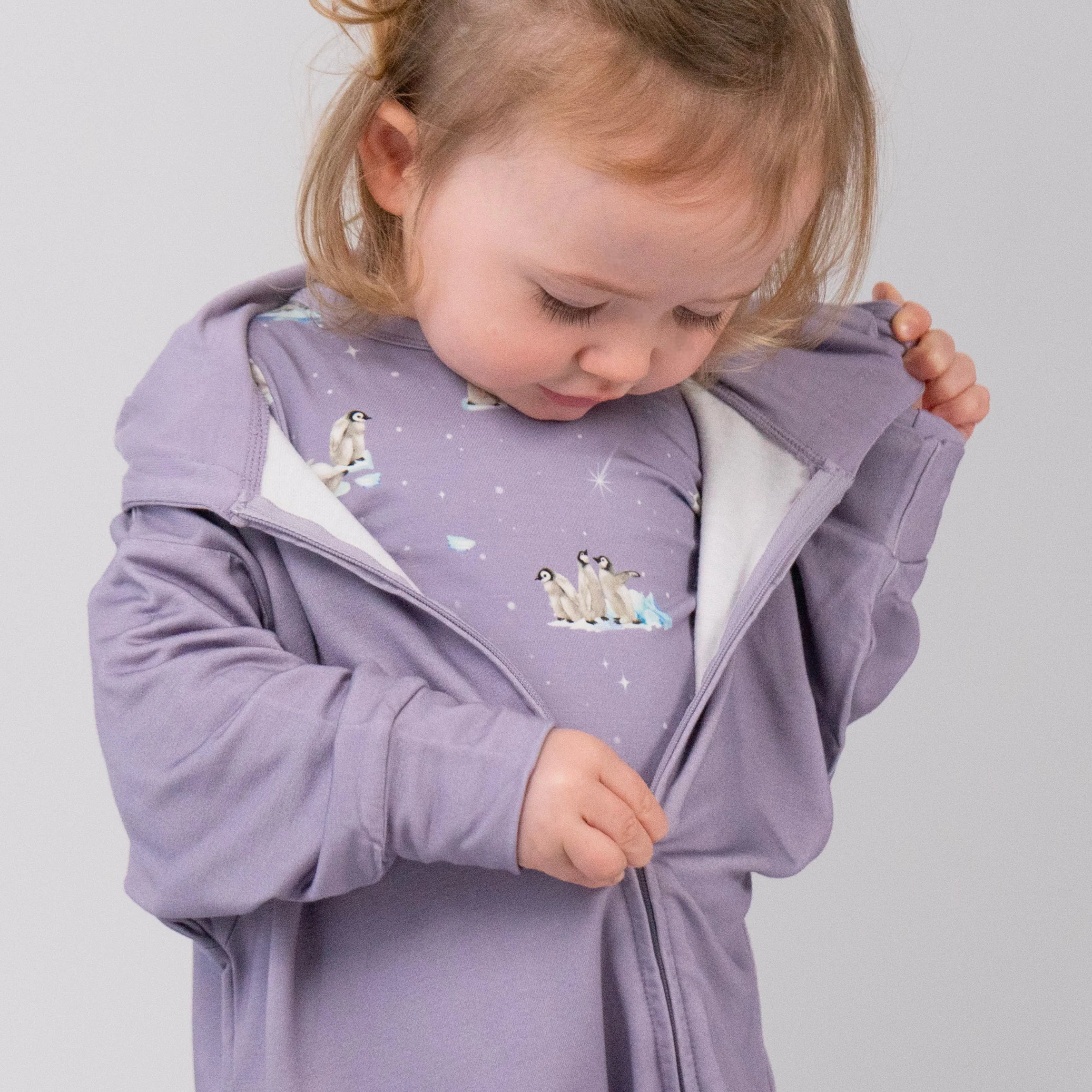 Baggy Hoodie Jumpsuit - Periwinkle