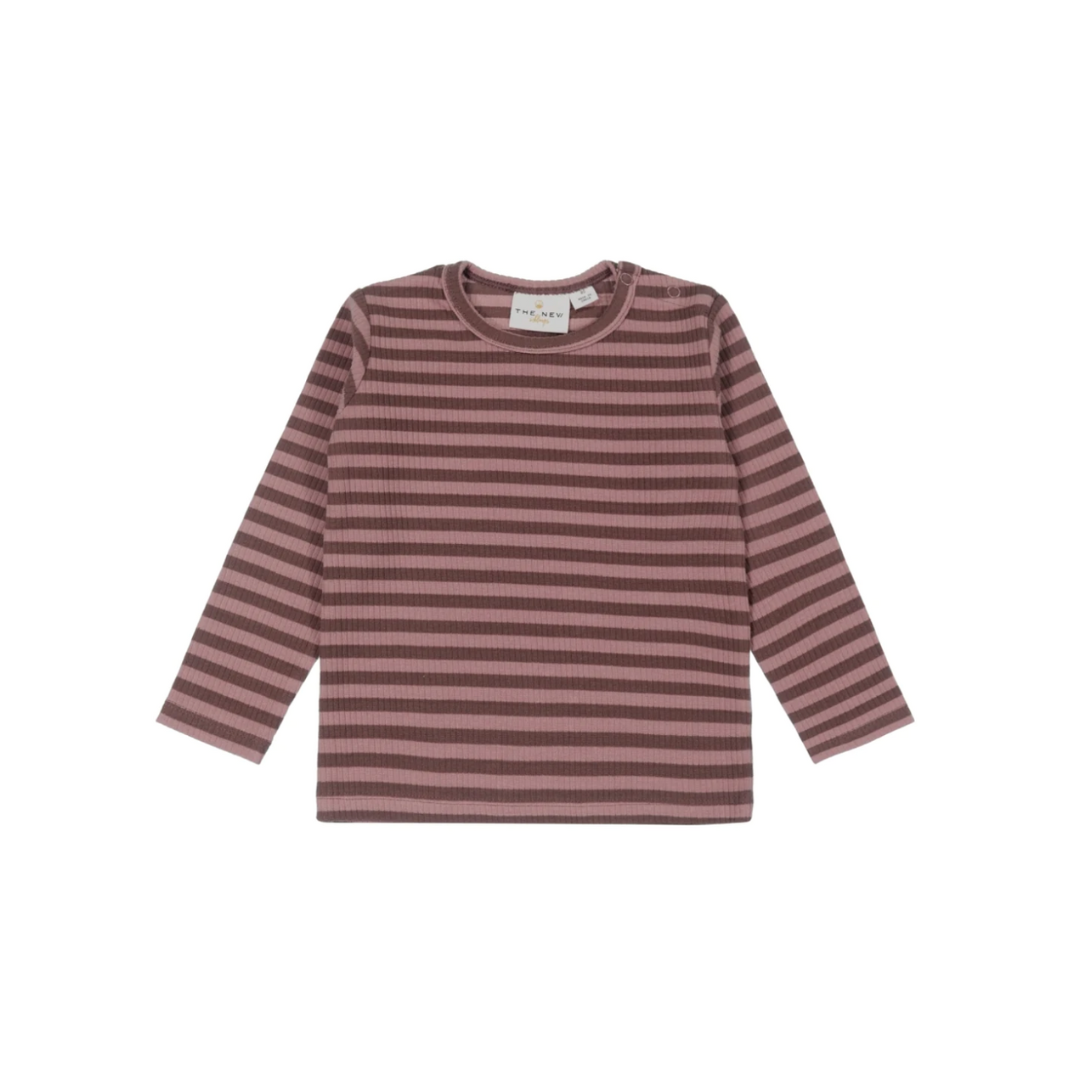 Plum & Rose Ribbed Long-Sleeve