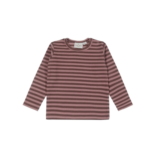 Plum & Rose Ribbed Long-Sleeve