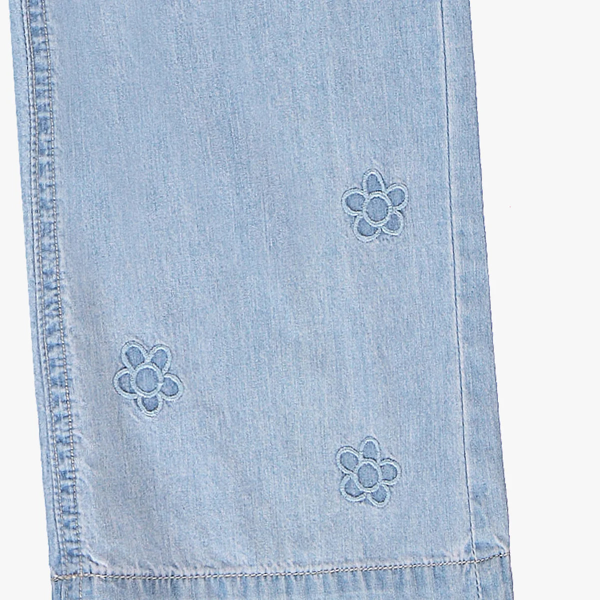 Floral Wide-Leg Denim Child