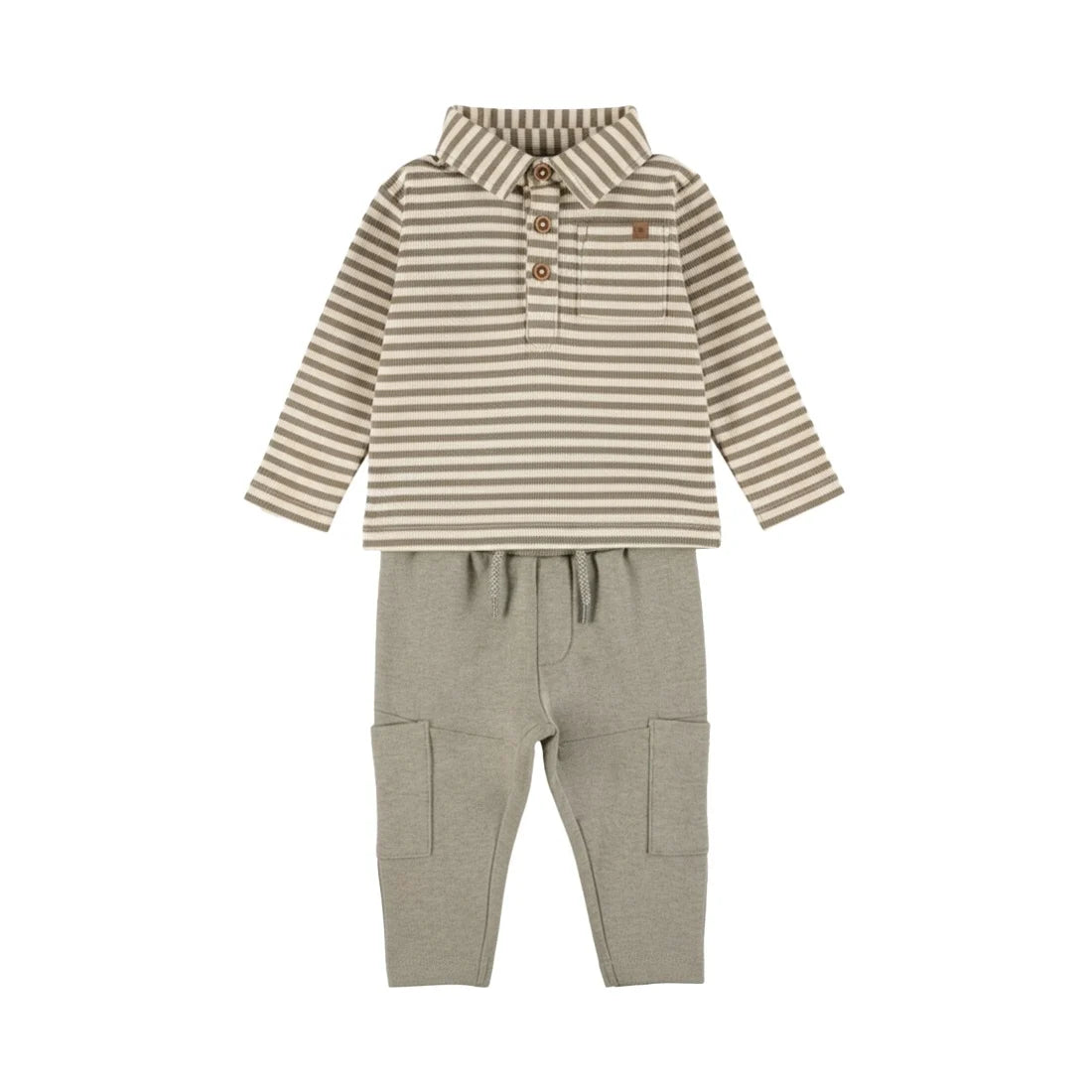 Striped Polo 2-Piece Set