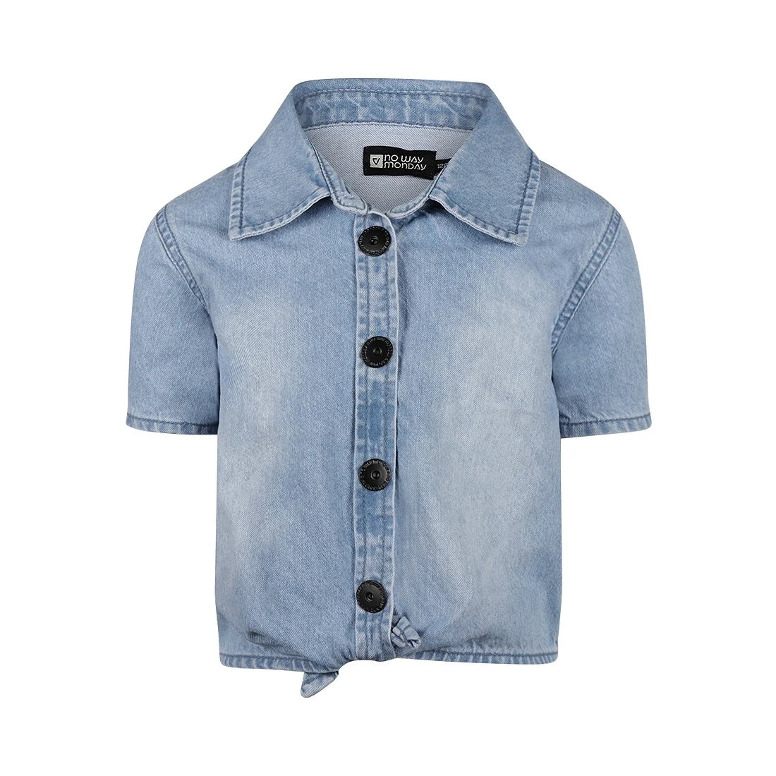 Denim Button & Tie Top