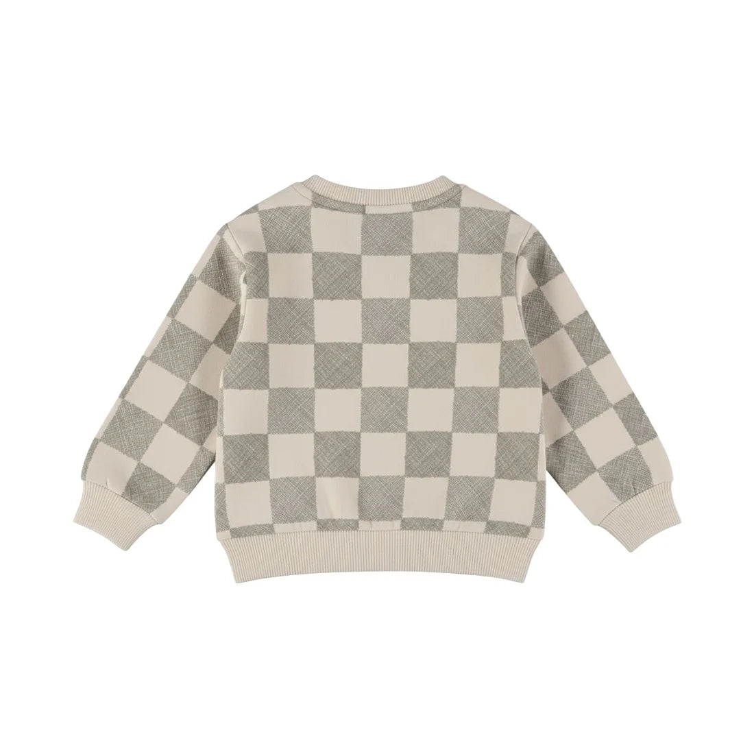 Sage Checkered Crewneck
