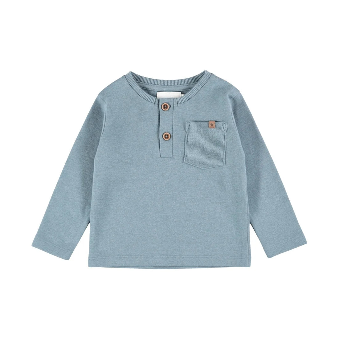 Dusty Slate Blue Henley