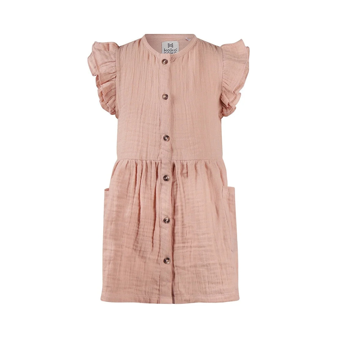 Blush Ruffle Muslin Dress