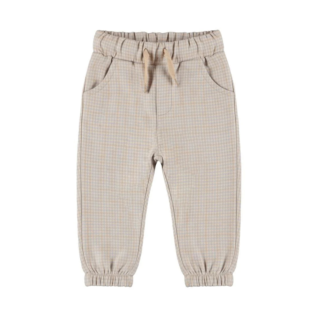 Gingham Grey & Tan Joggers